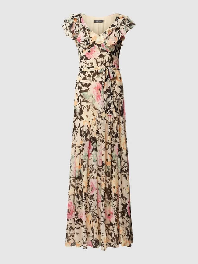 Lauren Ralph Lauren Abendkleid Mit Ausgestellter Rockpartie Modell 'Faydala' - Ecru 4 Lauren Ralph Lauren Abendkleid Mit Ausgestellter Rockpartie Modell 'Faydala' - Ecru – Bild 2