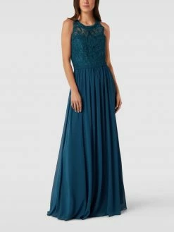 Mascara Abendkleid Mit Zierbesatz - Petrol