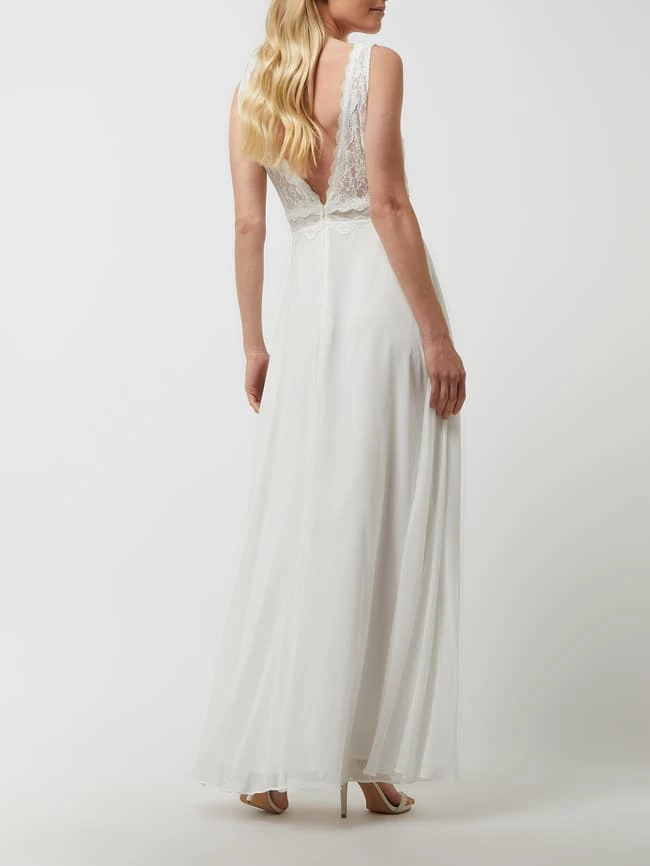 Jake*s Cocktail Brautkleid Aus Spitze Und Chiffon - Ecru 6 Jake*s Cocktail Brautkleid Aus Spitze Und Chiffon - Ecru – Bild 4