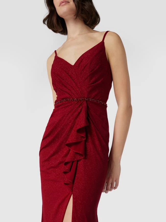 Mascara Abendkleid Mit Glitter-Effekt - Rot 5 Mascara Abendkleid Mit Glitter-Effekt - Rot – Bild 3