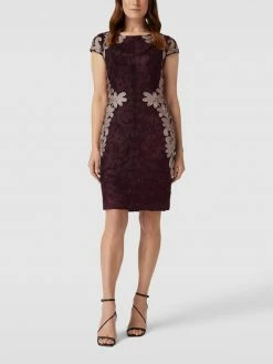 Christian Berg Cocktail Cocktailkleid Mit Zierbesatz - Aubergine