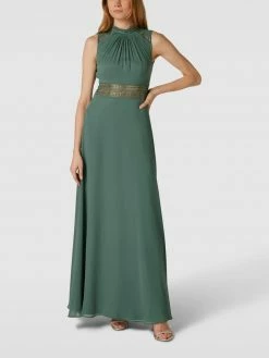 V.M. Abendkleid Mit Lochstickereien - Grün