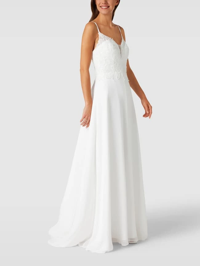 Mascara Brautkleid Mit Floralen Stickereien - Offwhite 6 Mascara Brautkleid Mit Floralen Stickereien - Offwhite – Bild 4