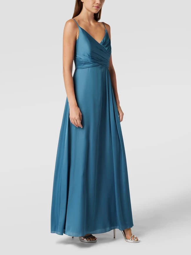 Jake*s Cocktail Abendkleid Mit V-Ausschnitt - Jeans 6 Jake*s Cocktail Abendkleid Mit V-Ausschnitt - Jeans – Bild 4