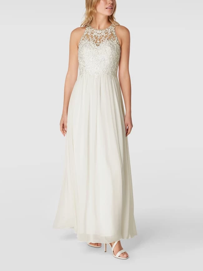 Laona Abendkleid Mit Floralen Stickereien Und Zierperlen - Offwhite 3 Laona Abendkleid Mit Floralen Stickereien Und Zierperlen - Offwhite