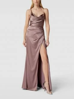 Luxuar Abendkleid Mit Wasserfall-Ausschnitt - Mauve