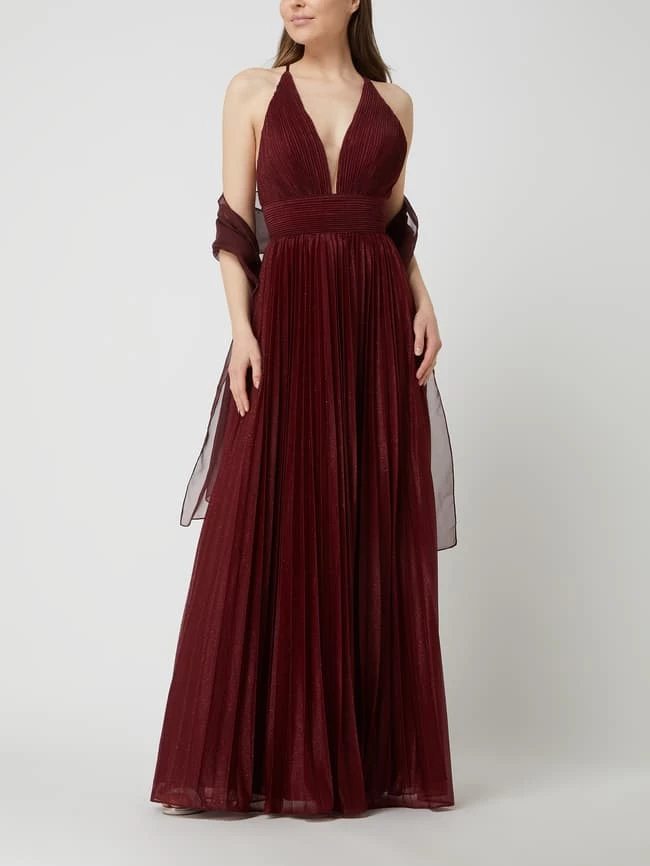 Luxuar Abendkleid Mit Glitter-Effekt - Metallic Rot 7 Luxuar Abendkleid Mit Glitter-Effekt - Metallic Rot – Bild 5