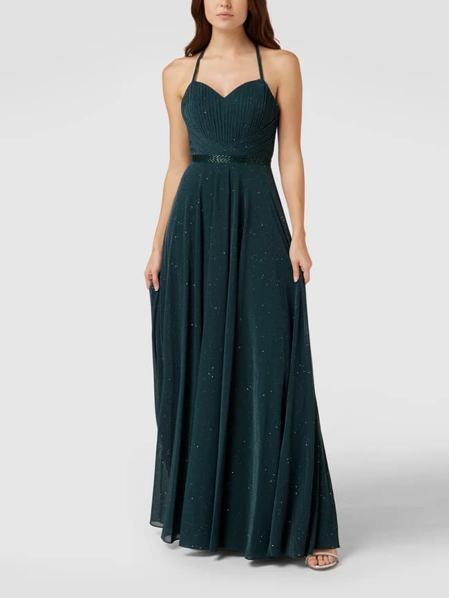 Laona Abendkleid Mit Glitter-Effekt - Dunkelgrün 6 Laona Abendkleid Mit Glitter-Effekt - Dunkelgrün – Bild 4