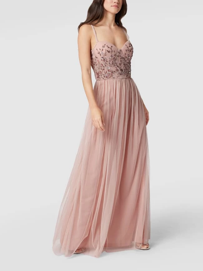 LACE & BEADS Abendkleid Mit Paillettenbesatz - Rosa 3 LACE & BEADS Abendkleid Mit Paillettenbesatz - Rosa