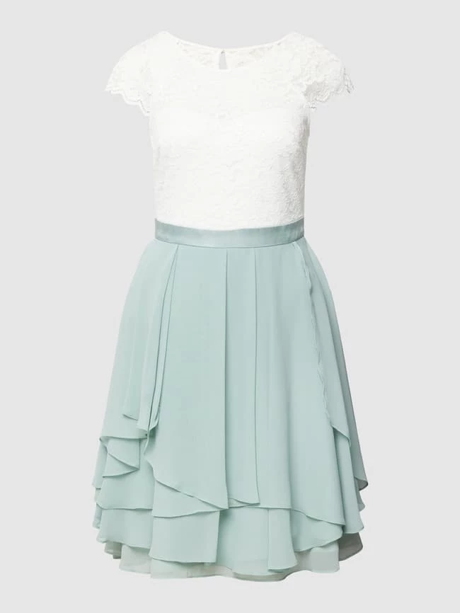 Jake*s Cocktail Cocktailkleid Mit Spitzenbesatz - Olivgrün 4 Jake*s Cocktail Cocktailkleid Mit Spitzenbesatz - Olivgrün – Bild 2