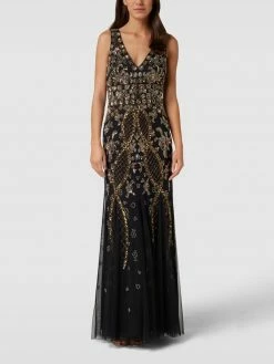 Adrianna Papell Abendkleid Mit Ziersteinbesatz - Schwarz