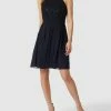Jake*s Cocktail Cocktailkleid Aus Zartem Chiffon - Marineblau Meliert