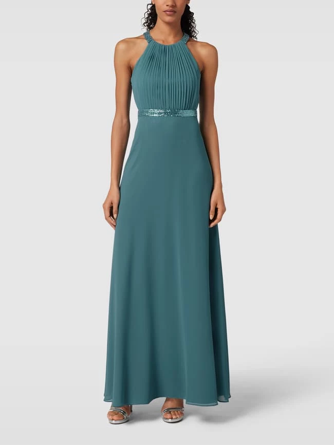 V.M. Abendkleid Mit Neckholder - Petrol 3 V.M. Abendkleid Mit Neckholder - Petrol