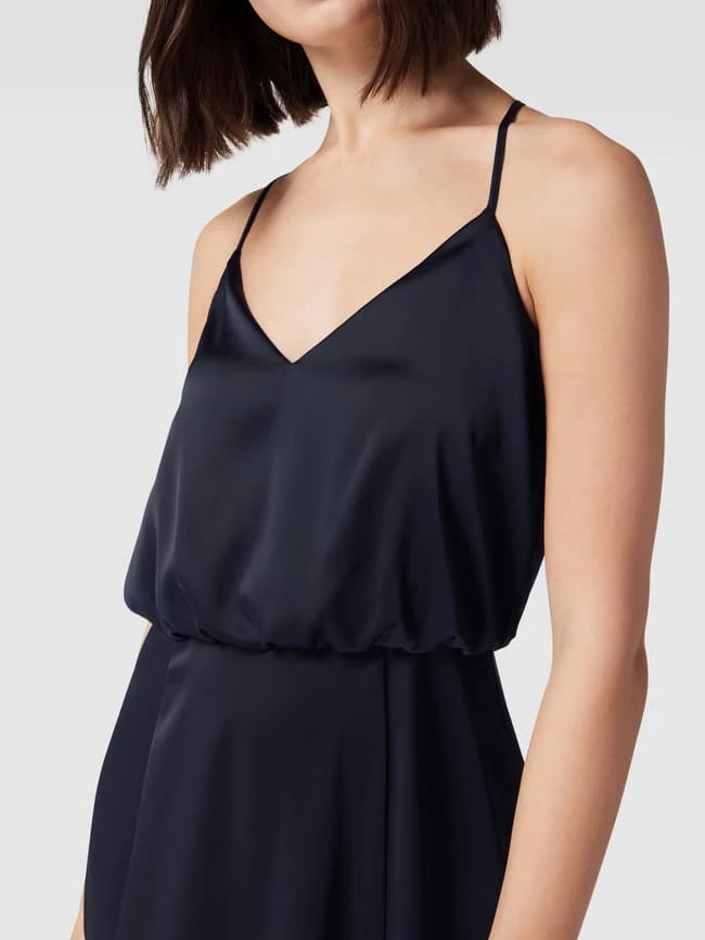 V.M. Abendkleid In Maxilänge Mit V-Ausschnitt - Marineblau 5 V.M. Abendkleid In Maxilänge Mit V-Ausschnitt - Marineblau – Bild 3