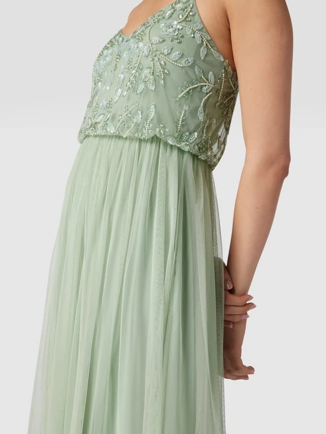 Jake*s Cocktail Abendkleid Mit Zierbesatz - Hellgrün Meliert 5 Jake*s Cocktail Abendkleid Mit Zierbesatz - Hellgrün Meliert – Bild 3