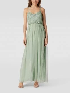 Jake*s Cocktail Abendkleid Mit Zierbesatz - Hellgrün Meliert