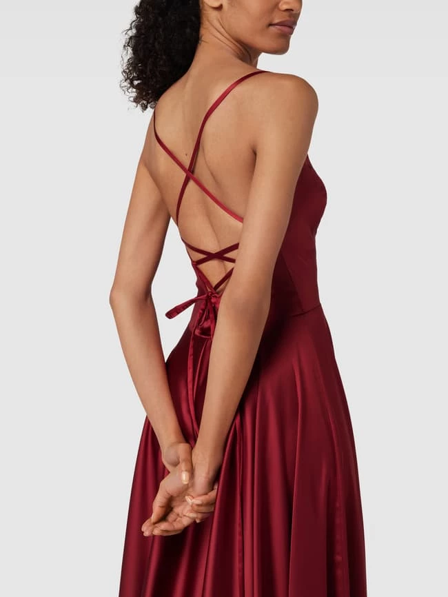 Luxuar Abendkleid Mit Herz-Ausschnitt - Dunkelrot 5 Luxuar Abendkleid Mit Herz-Ausschnitt - Dunkelrot – Bild 3