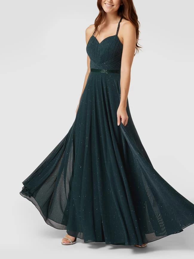 Laona Abendkleid Mit Glitter-Effekt - Dunkelgrün 3 Laona Abendkleid Mit Glitter-Effekt - Dunkelgrün
