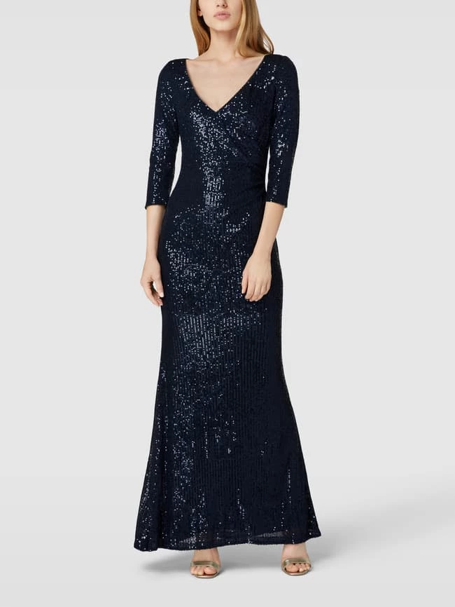 Christian Berg Cocktail Abendkleid Mit Paillettenbesatz - Dunkelblau 3 Christian Berg Cocktail Abendkleid Mit Paillettenbesatz - Dunkelblau