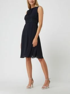 Christian Berg Cocktail Cocktailkleid Aus Chiffon - Marineblau Meliert