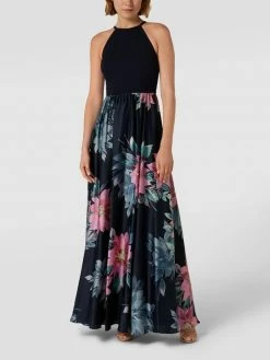 Jake*s Cocktail Abendkleid Mit Allover-Muster - Marineblau Meliert