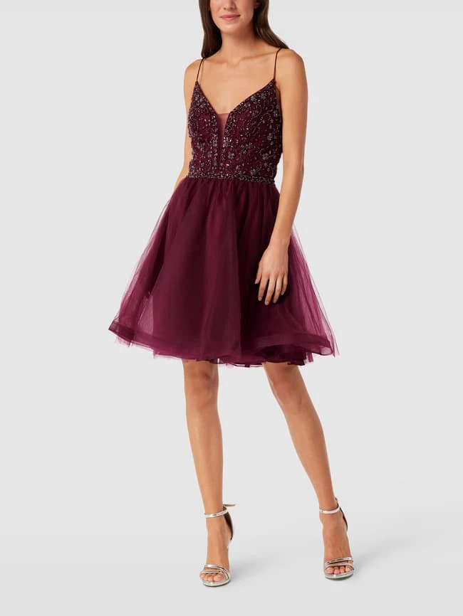 Laona Cocktailkleid In Minilänge - Dunkelrot 3 Laona Cocktailkleid In Minilänge - Dunkelrot