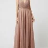Luxuar Abendkleid Mit Plisseefalten - Rosé