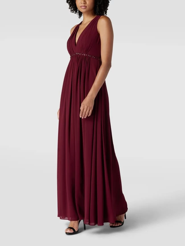 Jake*s Cocktail Abendkleid In Maxilänge Mit Zierbesatz - Kirschrot Meliert 6 Jake*s Cocktail Abendkleid In Maxilänge Mit Zierbesatz - Kirschrot Meliert – Bild 4