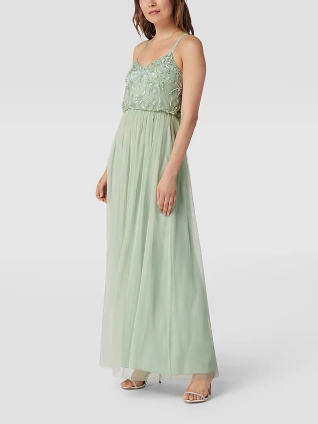 Jake*s Cocktail Abendkleid Mit Zierbesatz - Hellgrün Meliert 6 Jake*s Cocktail Abendkleid Mit Zierbesatz - Hellgrün Meliert – Bild 4