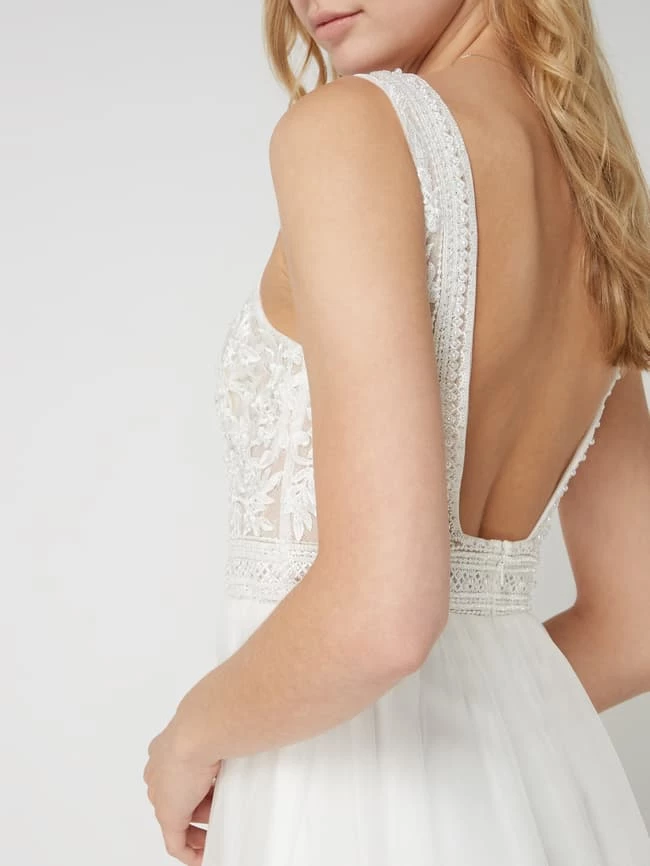 Luxuar Brautkleid Mit Häkelspitze - Offwhite 6 Luxuar Brautkleid Mit Häkelspitze - Offwhite – Bild 4