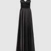 TROYDEN COLLECTION Abendkleid In Wickel-Optik - Schwarz
