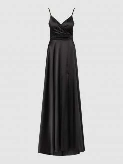 TROYDEN COLLECTION Abendkleid In Wickel-Optik - Schwarz