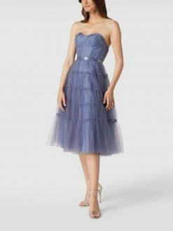 Unique Cocktailkleid Mit Herz-Ausschnitt - Bleu