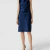 Paradi Cocktailkleid Mit Wasserfall-Ausschnitt - Dunkelblau