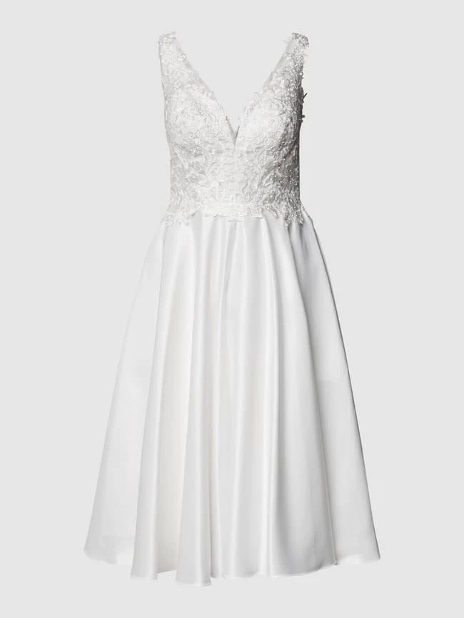 Mascara Cocktailkleid Mit Floralen Stickereien - Offwhite 4 Mascara Cocktailkleid Mit Floralen Stickereien - Offwhite – Bild 2