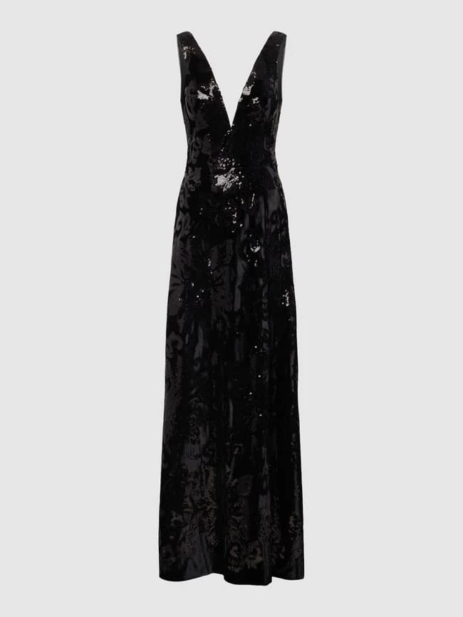 Unique Abendkleid Mit Paillettenbesatz - Schwarz 4 Unique Abendkleid Mit Paillettenbesatz - Schwarz – Bild 2