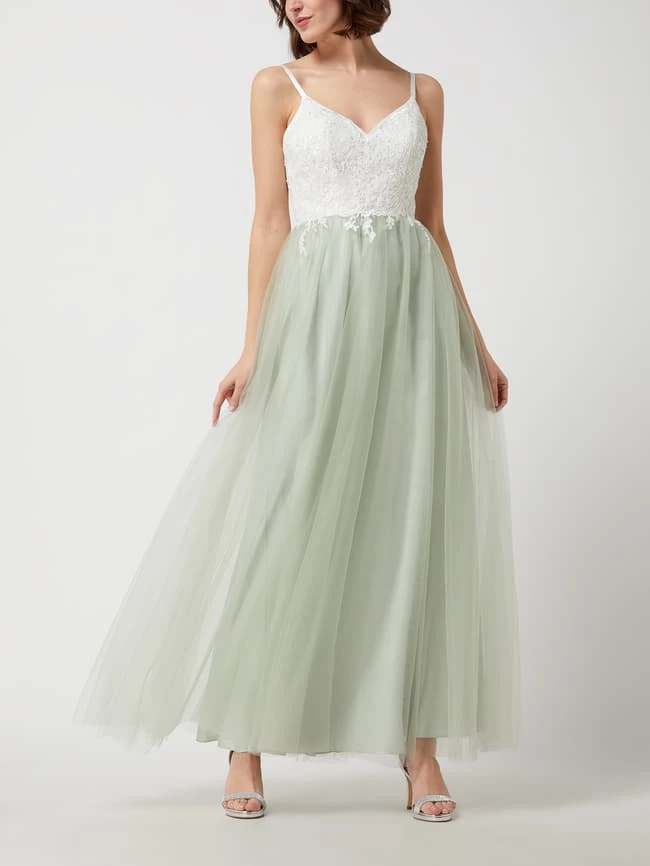 Luxuar Abendkleid Aus Spitze Und Tüll - Mint 3 Luxuar Abendkleid Aus Spitze Und Tüll - Mint