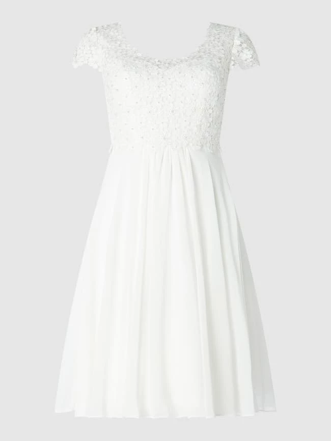 Luxuar Brautkleid Aus Häkelspitze Und Chiffon - Offwhite 4 Luxuar Brautkleid Aus Häkelspitze Und Chiffon - Offwhite – Bild 2