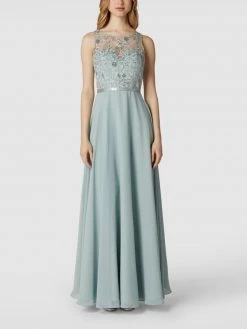 Luxuar Abendkleid Mit Floralen Stickereien - Mint