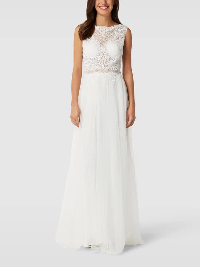 Luxuar Brautkleid Mit Zierbesatz - Offwhite 3 Luxuar Brautkleid Mit Zierbesatz - Offwhite