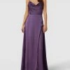 Luxuar Abendkleid Mit Wasserfallausschnitt - Mauve