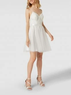 Laona Cocktailkleid Mit Zierperlen Und Floralen Stickereien - Weiß