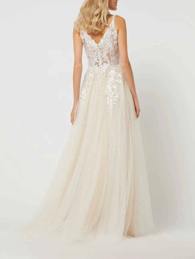 Luxuar Brautkleid Aus Tüll Mit Pailletten - Offwhite 7 Luxuar Brautkleid Aus Tüll Mit Pailletten - Offwhite – Bild 5