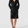 Adrianna Papell Cocktail-Kleid Mit Paillettenbesatz - Schwarz