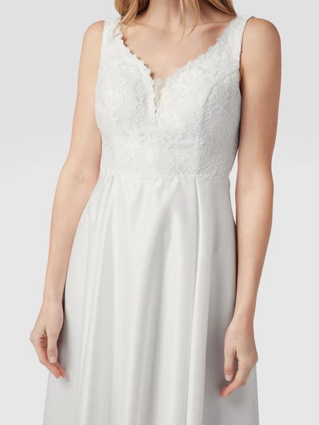 TROYDEN COLLECTION Cocktailkleid Mit Floralen Stickereien - Ecru 5 TROYDEN COLLECTION Cocktailkleid Mit Floralen Stickereien - Ecru – Bild 3