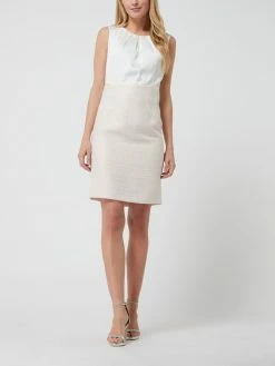 Christian Berg Cocktail Cocktailkleid Aus Satin Und Bouclé - Sand Meliert