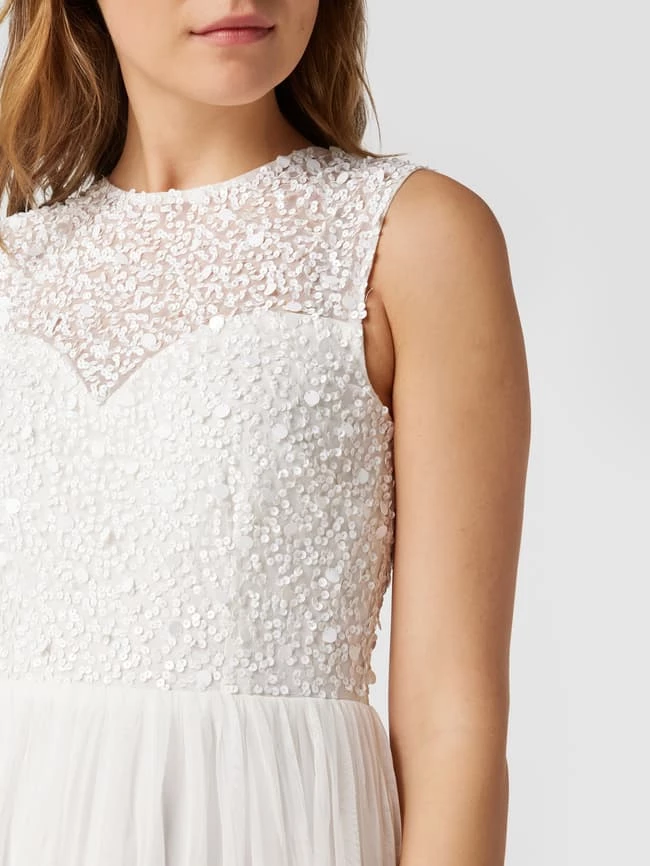 LACE & BEADS Brautkleid Mit Paillettenbesatz - Weiß 5 LACE & BEADS Brautkleid Mit Paillettenbesatz - Weiß – Bild 3