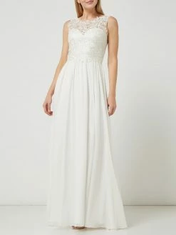 Mascara Brautkleid Mit Floralen Stickereien - Offwhite