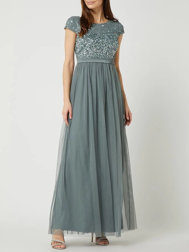 Christian Berg Cocktail Abendkleid Aus Mesh - Bottle 3 Christian Berg Cocktail Abendkleid Aus Mesh - Bottle