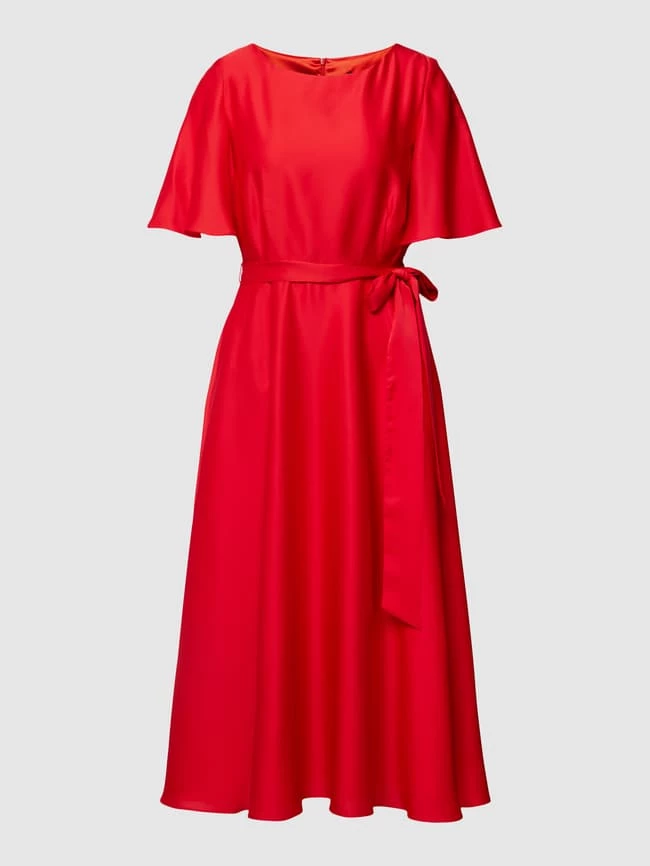 Swing Cocktailkleid Mit Taillengurt - Rot 4 Swing Cocktailkleid Mit Taillengurt - Rot – Bild 2